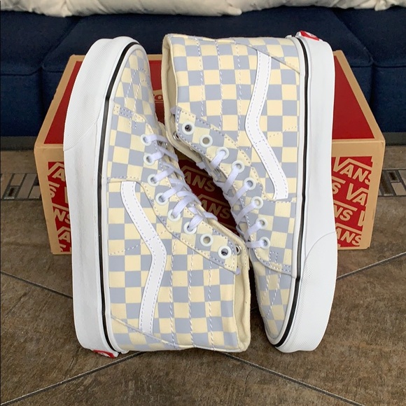 VANS SK8-HI TAPERED CHECKERBOARD Zenbl/TrWht WMNS - Picture 14 of 16